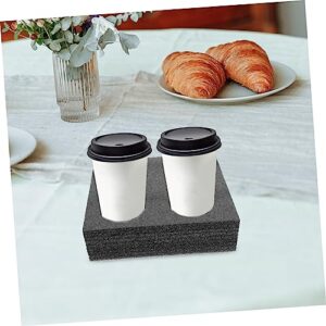 Alipis 2pcs 4 Hole Cup Holder Couch Cafe Drink Carriers Cold Drink Carrier Cup Tray Packing Tray Foldable Cup Drink Carrier Tray Milk Coffee Cup Foam Stand Pearl Cotton Travel