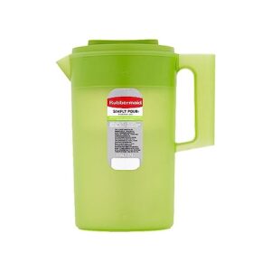 rubbermaid, 1 gallon, lime green, plastic simply pour pitcher with multifunction lid