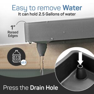 Under Sink Waterproof Mat, Under Sink Mats For Kitchen Cabinet and Bathroom Under The Sink Mats, 34" * 22" Black Silicone Under Sink Liner, Easy to Clean, Drain, and Can hold up to 3.5 Liters of water