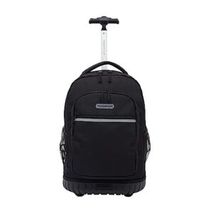 travelers club rolling backpack, black, 18-inch
