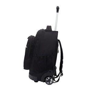 Travelers Club Rolling Backpack, Black, 18-Inch