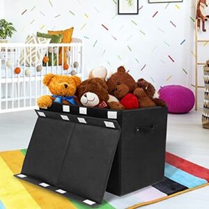 popoly Large Toy Box Chest Storage with Flip-Top Lid, Collapsible Kids Storage Boxes Container Bins
