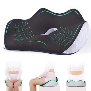 PABTID Office Chair Seat Cushion - 3D Full Wrap Memory Foam Chairs Cushions - Non-Slip Sciatica, Back, Coccyx, Tailbone Pain Relief Chair Pad - Butt Pillow for Long Sitting Office Gaming Car