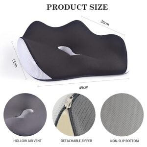 PABTID Office Chair Seat Cushion - 3D Full Wrap Memory Foam Chairs Cushions - Non-Slip Sciatica, Back, Coccyx, Tailbone Pain Relief Chair Pad - Butt Pillow for Long Sitting Office Gaming Car