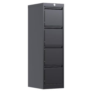aobabo 4 drawer filing cabinet, metal storage cabinet for hanging files, steel filing cabinet for home office, 52.36in, black