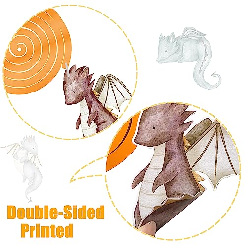 Dragon Party Hanging Swirls Dragon knight Ceiling Swirls Fantasy Dragon Foil Swirls Dragon Birthday Party Decorations Streamers for Dragon Theme Baby Shower Supplies