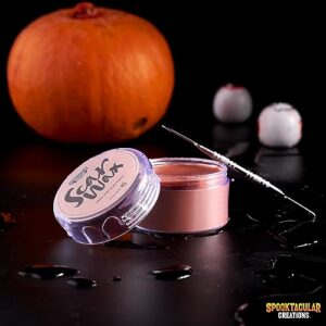 Spooktacular Creations 2.5 Oz Halloween Wax Kit for Adult and Kids, Scar Fake Modeling Wound Skin Wax with Spatula for Special Effects Body Paint SFX Makeup