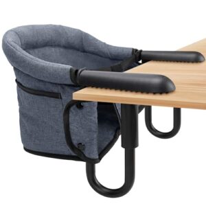 hook on chair,portable high chair with storage bag - hook on, clip on, and fast table chair with removable seat for home and travel