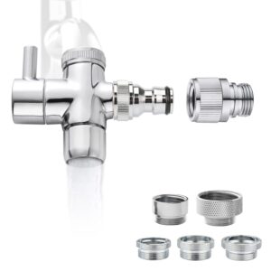 sneatup faucet aerator to garden hose diverter (5 adapters + quick connector)