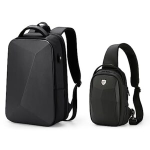 FENRUIEN 15.6-Inch Anti-Theft Backpack, Hard Shell Sling bag