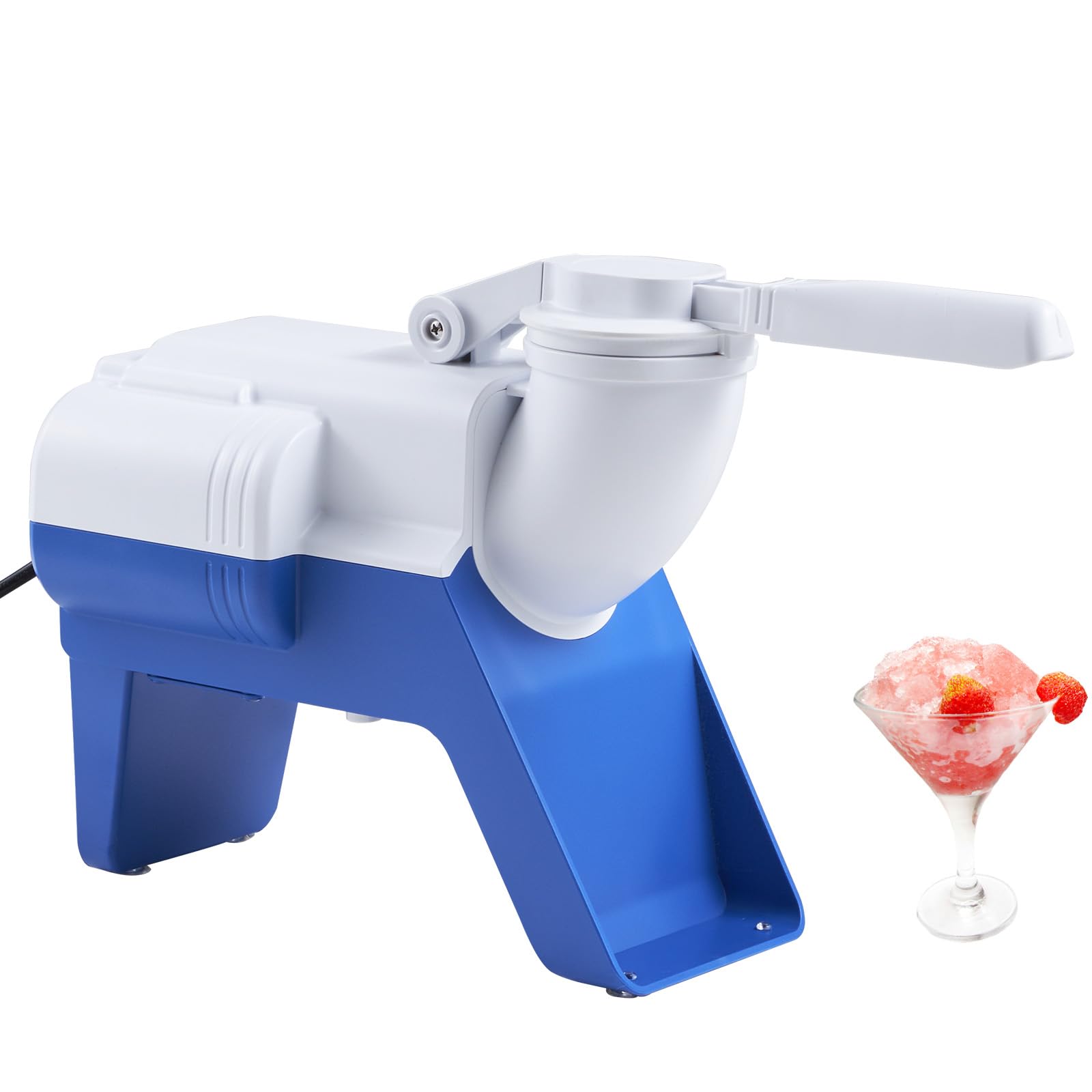 VEVOR Ice Crushers Machine, 176lbs Per Hour Electric Snow Cone Maker with 2 Blades, Shaved Ice Machine with Cover, 220W Ice Shaver Machine for Margaritas, Home and Commercial Use