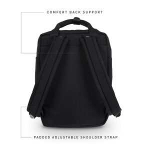 Doughnut Travel Laptop Backpack, Slim Durable Daypack Backpacks, Water Resistant Computer 16L Bag for Men & Women Fits 14 Inch Notebook(B BLACK)