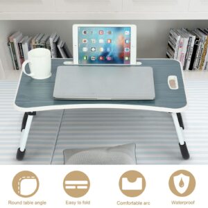 Glossy Desk Foldable Portable Multifunctional Lazy Laptop Table Laptop Bed Desk Work Desk Computer Desk for Couch,Bed, Working, Writing Us Fast Home Office Desk (Black, One Size)