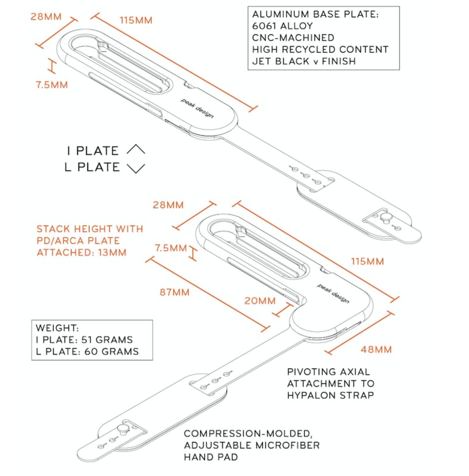 Peak Design Micro Clutch L-Plate mirrorless camera finger strap