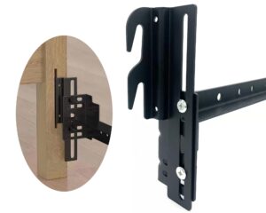 zhoudashu bed frame brackets adapter, headboard brackets for metal bed frame,headboard attachment kit,2pcs queen bed modification plate (bed frame hooks)