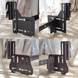 ZhouDaShu Bed Frame Brackets Adapter, Headboard Brackets for Metal Bed Frame,Headboard Attachment Kit,2Pcs Queen Bed Modification Plate (Bed Frame Hooks)