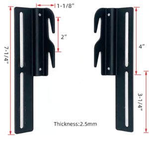 ZhouDaShu Bed Frame Brackets Adapter, Headboard Brackets for Metal Bed Frame,Headboard Attachment Kit,2Pcs Queen Bed Modification Plate (Bed Frame Hooks)