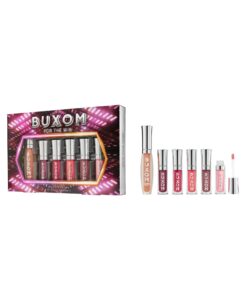 buxom full-on plumping lip polish, tinted lip plumper gloss, plumping formula with peptides & vitamin e, moisturizing lip plumping gloss, reds, mauves & reds