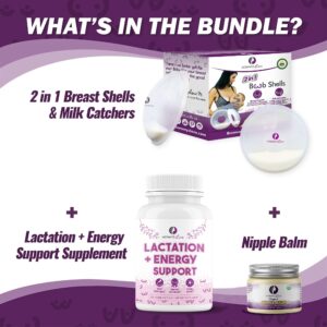 Ultimate Breastfeeding Essentials Bundle: Breast Milk Collection Cups + Lactation Supplement for Increased Breast Milk + Nipple Balm for Sore Nipples