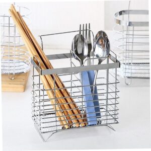 PACKOVE Drying Rack Holder Countertop Stainless Steel Sponge Holder Metal Utensil Drying Rack Flatware Storage Mesh Metal Chopsticks Chopstick Utensil Holder Steel Wire Dryer