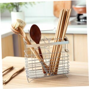 PACKOVE Drying Rack Holder Countertop Stainless Steel Sponge Holder Metal Utensil Drying Rack Flatware Storage Mesh Metal Chopsticks Chopstick Utensil Holder Steel Wire Dryer