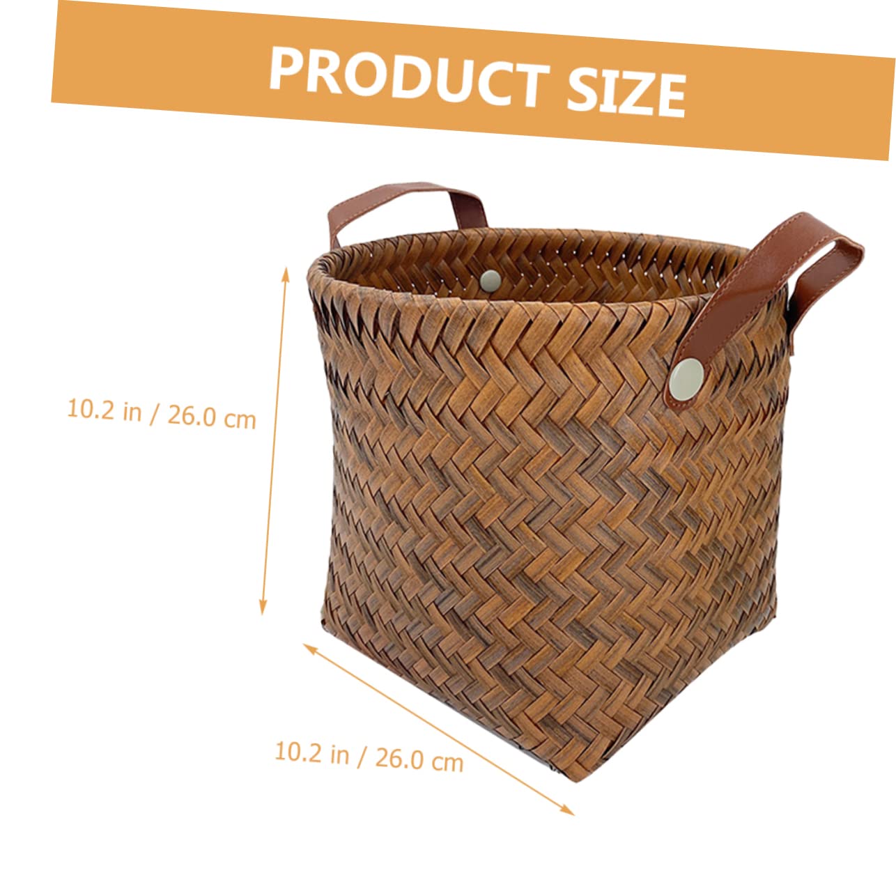 YARNOW Rattan Storage Basket Plant Basket Cubicle Shelf Plastic Shelving Cube Organizer Shelf Basket for Blankets Plastic Containers Desktop Woven Basket at Home Finishing Basket Pp Vine