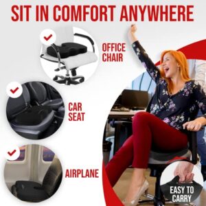 FORTEM Chair Seat Cushion (Mesh, Black) + Lumbar Support