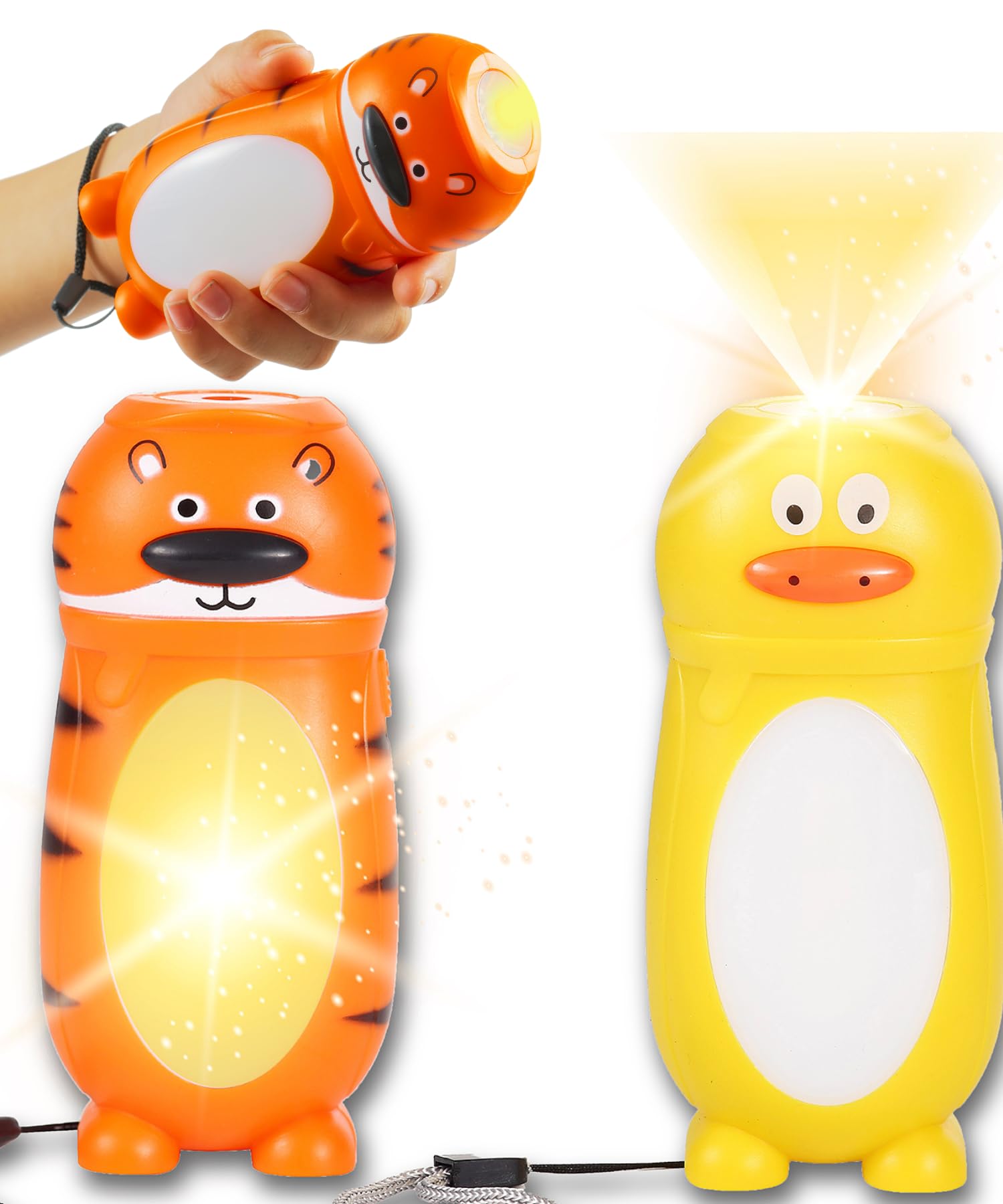 Kids Flashlights and Kids Lanterns, 2-in-1 LED Kids Camping Lantern Night Light, Better Than Headlamps, Kids Camping Gear Must Haves