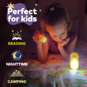 Kids Flashlights and Kids Lanterns, 2-in-1 LED Kids Camping Lantern Night Light, Better Than Headlamps, Kids Camping Gear Must Haves