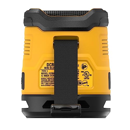 DEWALT Bluetooth Speaker, USB-C Rechargeable, Jobsite (DCR008)