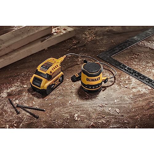 DEWALT Bluetooth Speaker, USB-C Rechargeable, Jobsite (DCR008)