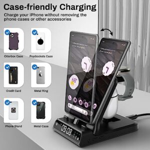 SwanScout 3 in 1 Charging Station for Google Pixel Watch 1, SwanScout 701G, 25W Fast Type-C Wired Charger Stand for Google Pixel 8 Pro/8a/8/Fold/7a/7/7 Pro/6/6 Pro/6a/5/5a/4a, Pixel Buds Pro/A-Series