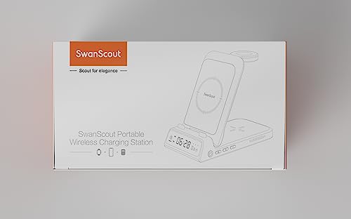 SwanScout Wireless Charger for Google Pixel Watch 1 Only, SwanScout 703G, 3 in 1 Wireless Charging Station ​Stand for Google Pixel 8 Pro/8a/8/Fold/Pixel 7/7A/7 Pro/6/6 Pro/5/4/3/XL, Pixel Buds Pro