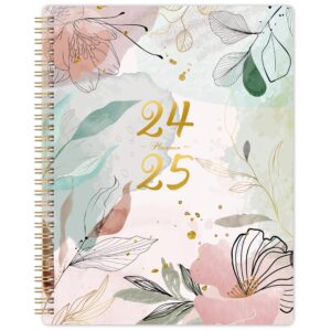 2024-2025 planner - planner 2024-2025 from july 2024 - june 2025, 8" x 10", weekly and monthly planner 2024-2025 with marked tabs, flexible cover + thick paper + twin-wire binding - pink