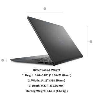 Dell Inspiron 15 15.6" Business Laptop (FHD 120Hz WVA Anti-Glare, Intel 10-Core i7-1255U, 64GB RAM, 2TB SSD), Numeric Keypad, Narrow-Bezel, 2024 Inspiron 3000 3520, Webcam, Wi-Fi 6, Win 11 Pro, Black