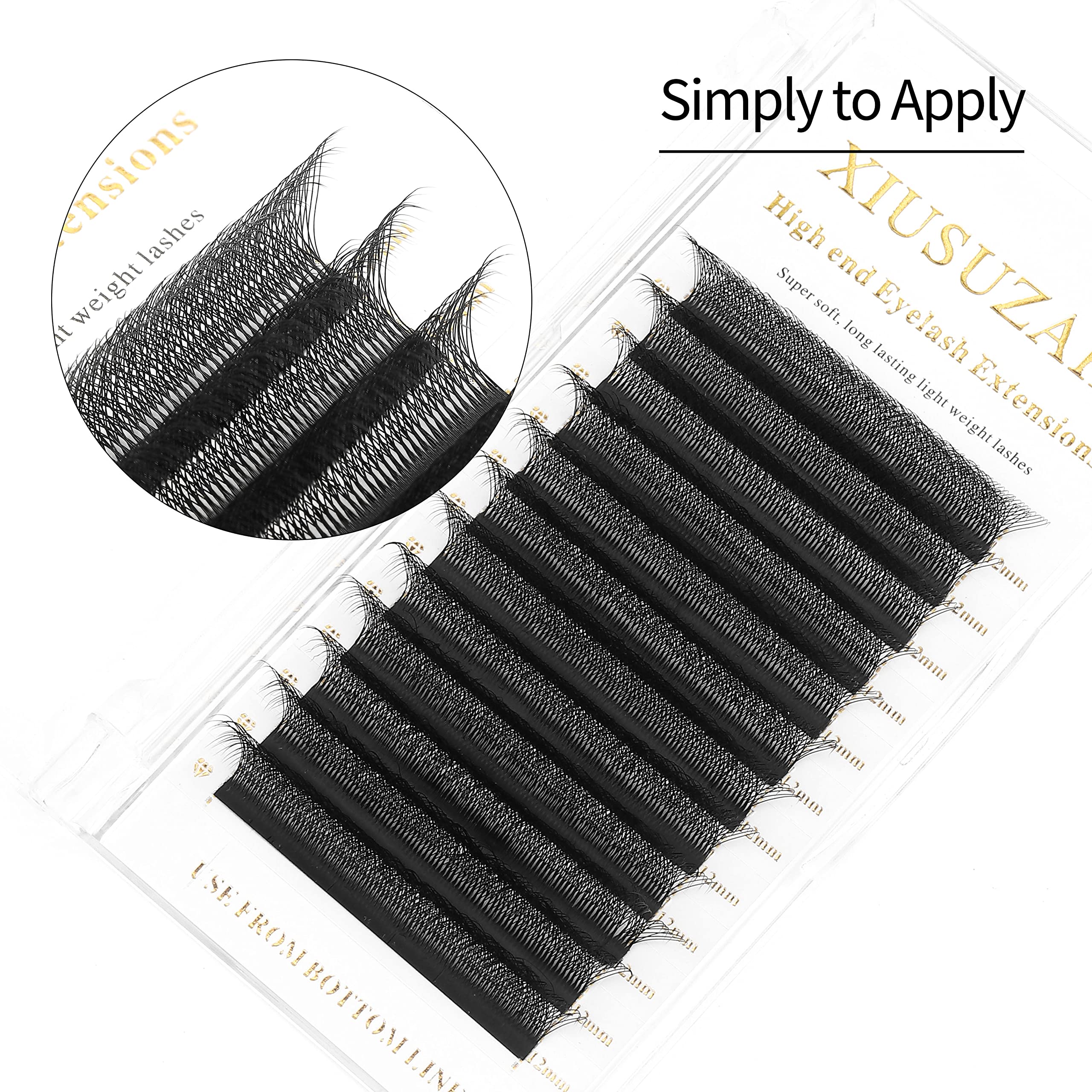 W Eyelash Extension 6D Volume Premade Fans 0.07 D Curl 8-15mm mix W Lashes Matte Black Lash Extensions Easy Fans W Shape Eyelash yy Eye Lashes(6D-0.07D-8-15mm Mix)