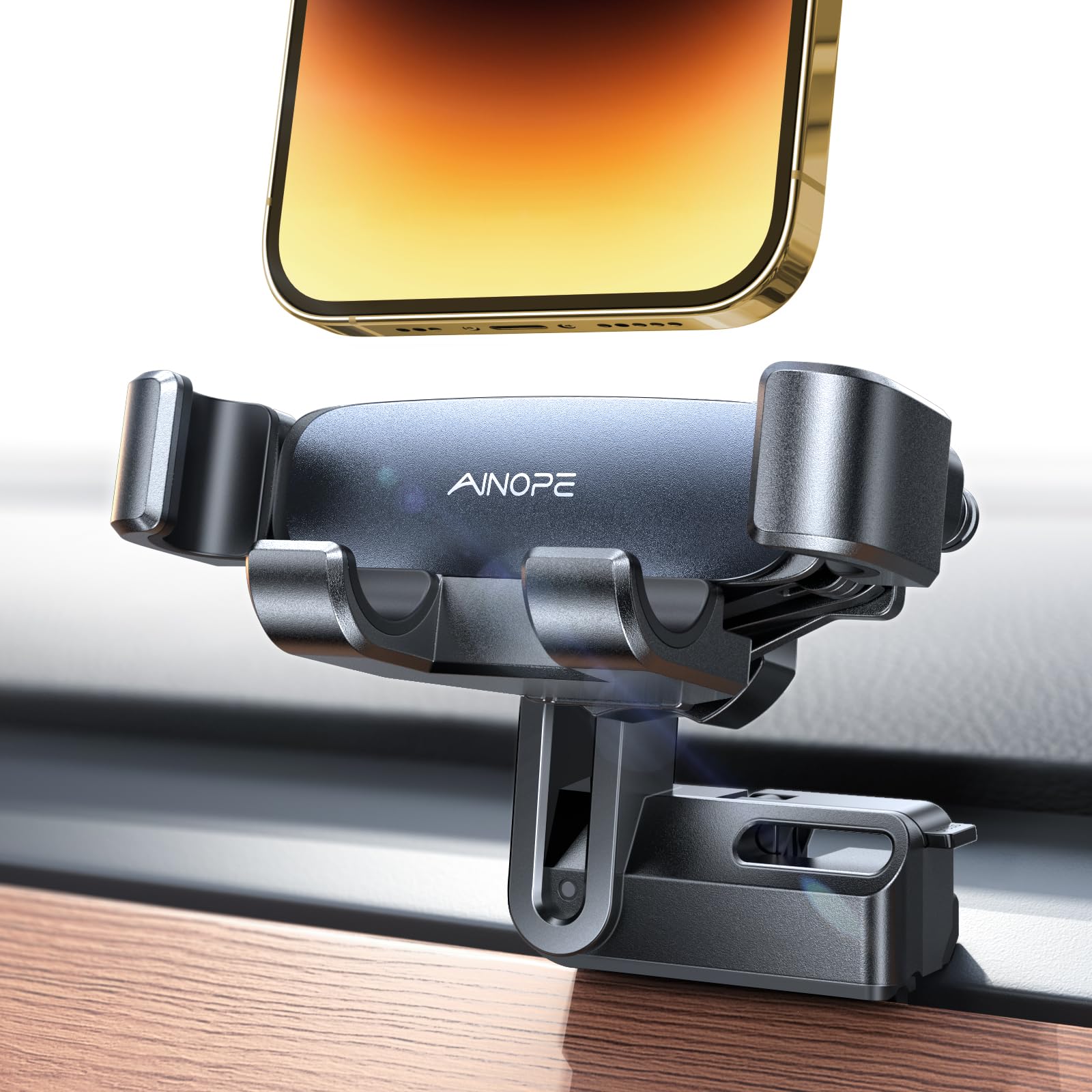 AINOPE Tesla Phone Mount Holder 2024 Upgrade Gravity Tesla Model 3 Y Phone Mount Holder Tesla Phone Holder Fits for All iPhone & Android Phones