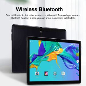 ufehgfjh Upgraded 2+16g 10.1 Inch Android 10.0 System Tablet Pc HD Screen WiFi Bluetooth Voice Call Game Video Learning Tablet Dual Sim Dual Standby Full Netcom 4000mah Battery (Black)