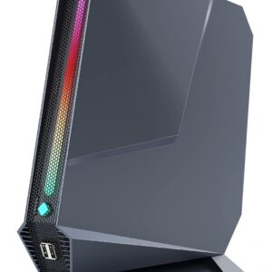 [Gaming PC] Mini PC Intel i9-12900H & GeForce RTX 3050Ti 8G GDDR6 14C/20T RGB Lights Mini Desktop Computer, 32GB RAM 1TB PCIE4.0 SSD, 2.5G LAN 2X HDMI Type-C WiFi 6E BT5.3, Windows 11 Pro