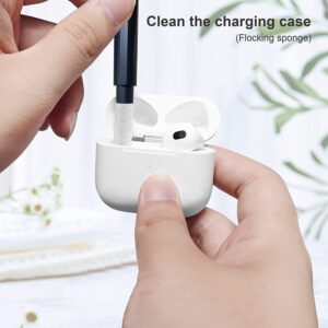 Cleaner Kit for Airpods,SUPFINE Multi-Function Cleaning Pen for Airpod Pro with Plush Cloth for Earbuds,Earphone,iPod,iPhone,iPad,Laptop Cleaning Tools(Black)