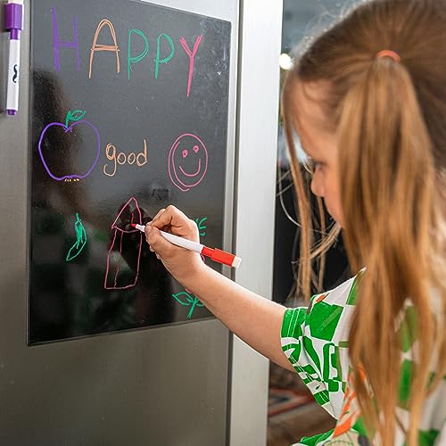 Mr. Pen- Magnetic Black Dry Erase Board for Fridge, 11.6" X 15 ", White Board for Fridge Whiteboard Magnetic Whiteboard for Fridge Whiteboard, Magnetic Chalkboard