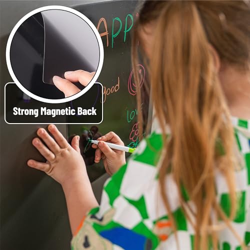 Mr. Pen- Magnetic Black Dry Erase Board for Fridge, 11.6" X 15 ", White Board for Fridge Whiteboard Magnetic Whiteboard for Fridge Whiteboard, Magnetic Chalkboard