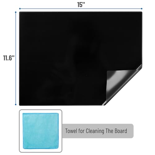 Mr. Pen- Magnetic Black Dry Erase Board for Fridge, 11.6" X 15 ", White Board for Fridge Whiteboard Magnetic Whiteboard for Fridge Whiteboard, Magnetic Chalkboard
