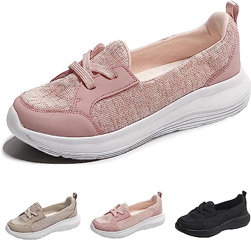 Hiufer Kotsas Orthopedic Shoes for Women, Walkclouds Breathable Orthopedic Women Shoes, Slip On Arch Support Non-Slip (Pink,35)