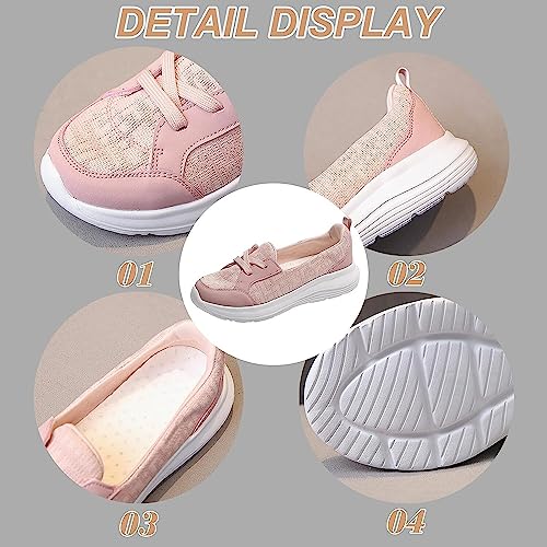 Hiufer Kotsas Orthopedic Shoes for Women, Walkclouds Breathable Orthopedic Women Shoes, Slip On Arch Support Non-Slip (Pink,35)