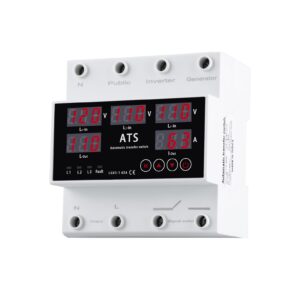 automatic transfer switch,automatic switching between utility power、generator and inverter,overcurrent protection,overvoltage and undervoltage protection,63a