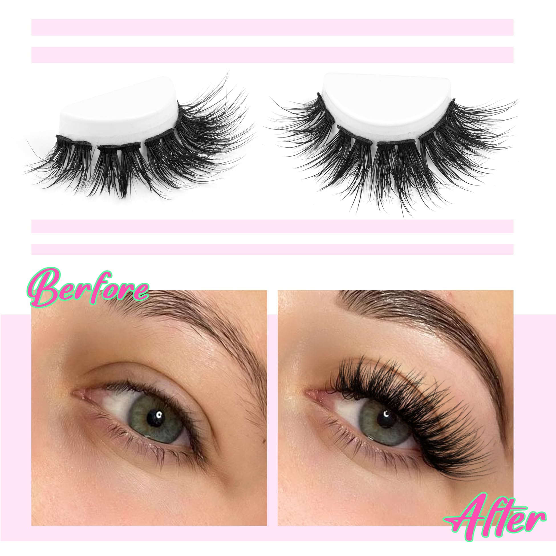 DIY Eyelash Extension Kit Cluster Lashes Kit Fluffy Wispy Volume Cat Eye Look Lash Clusters Flat Lashes Strong Hold Lash Glue C Curl Individual Lashes by ALICE