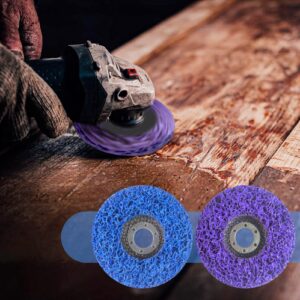 12 PCS Strip Discs 4-1/2 "x 7/8" Stripping Wheel Suitable for Cleaning Angle Grinder to Remove Paint, Rust and Weld Oxidation(Blue&Purple)