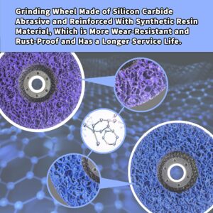12 PCS Strip Discs 4-1/2 "x 7/8" Stripping Wheel Suitable for Cleaning Angle Grinder to Remove Paint, Rust and Weld Oxidation(Blue&Purple)
