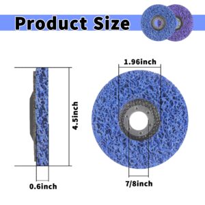 12 PCS Strip Discs 4-1/2 "x 7/8" Stripping Wheel Suitable for Cleaning Angle Grinder to Remove Paint, Rust and Weld Oxidation(Blue&Purple)